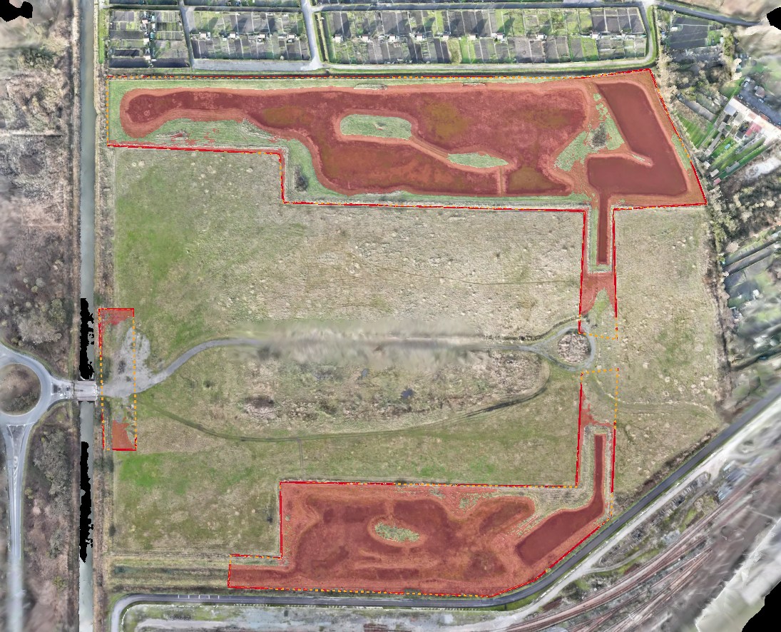 Relevé topographique par drone d’une ancienne friche