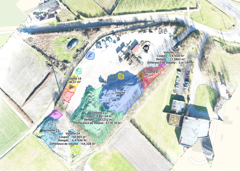 Relevé volumétrique par drone d’une carrière en exploitation