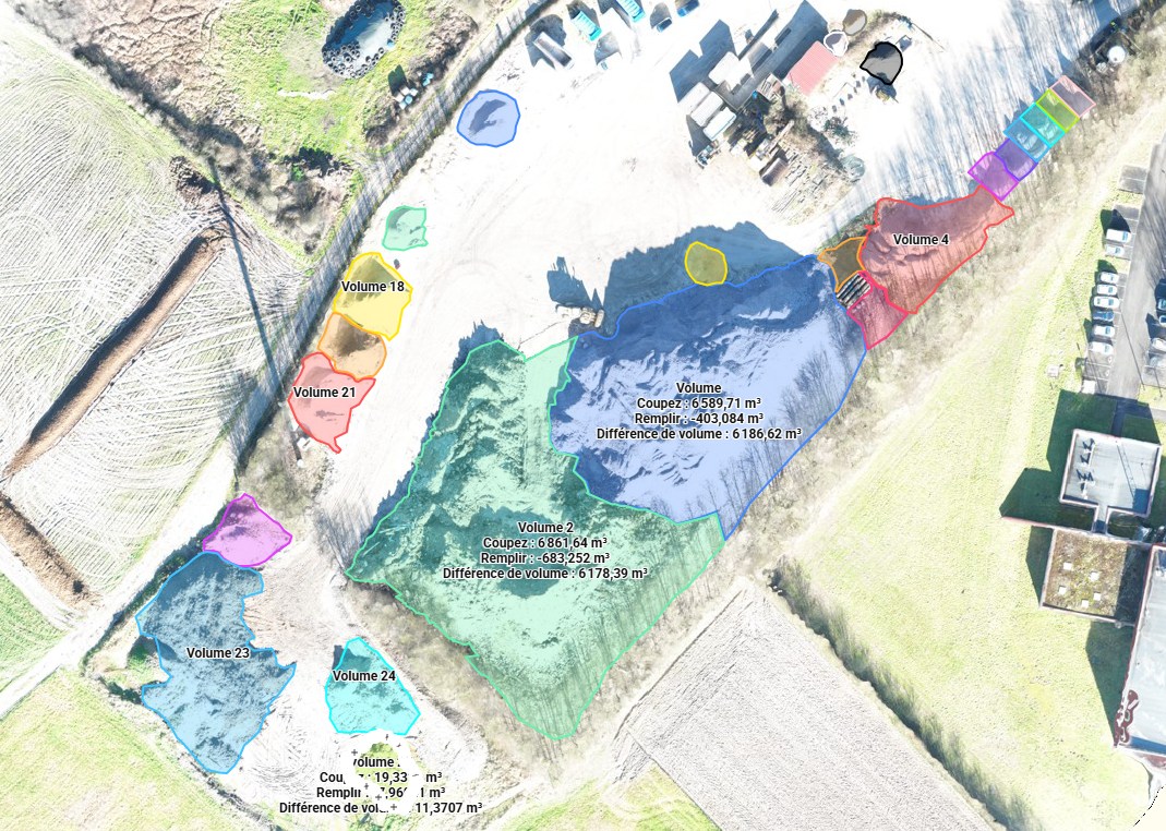 Relevé volumétrique par drone d’une carrière en exploitation - Image 1