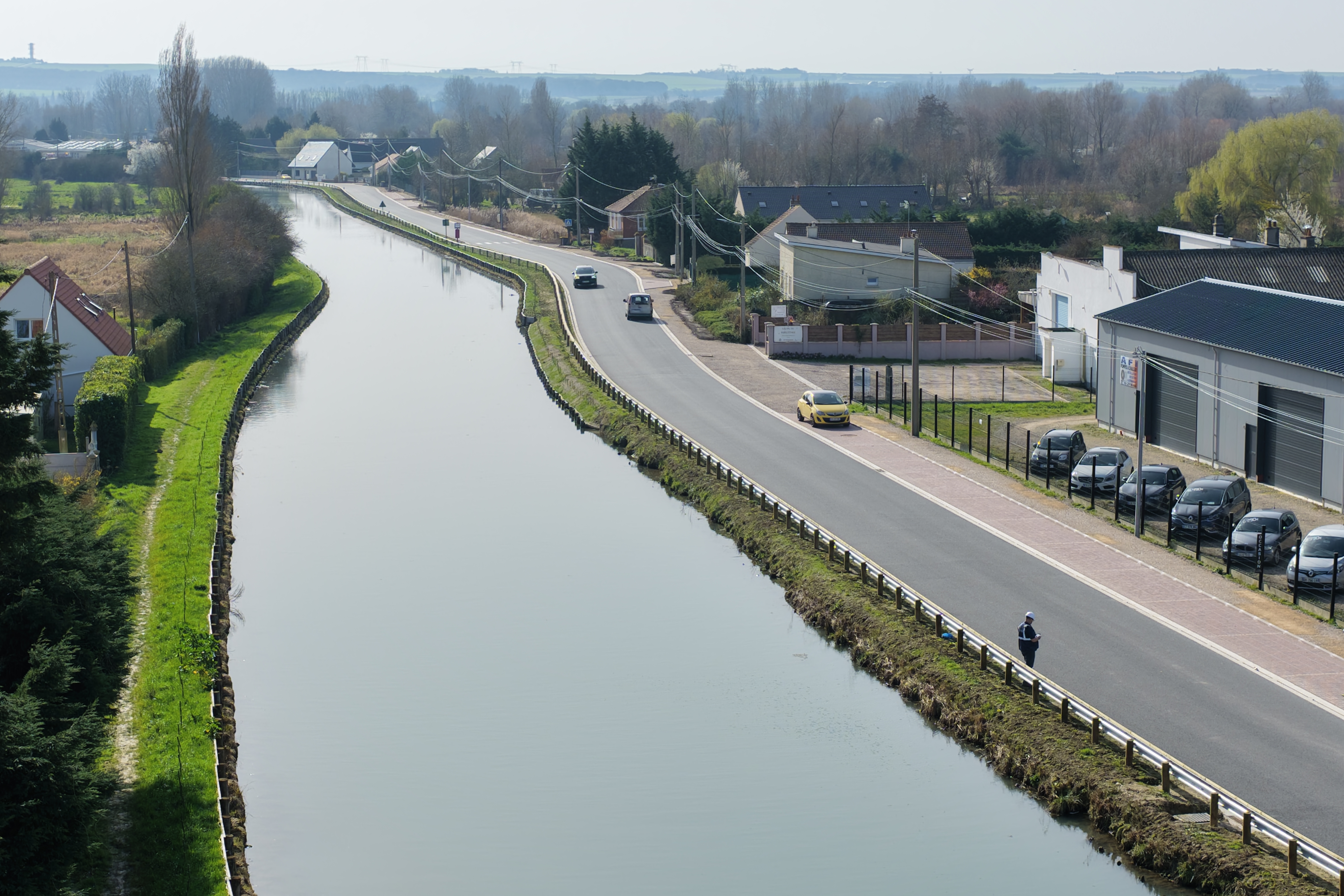 Suivi de chantier VRD par drone – Requalification de voirie entre Guînes et Hames-Boucres - Image 1