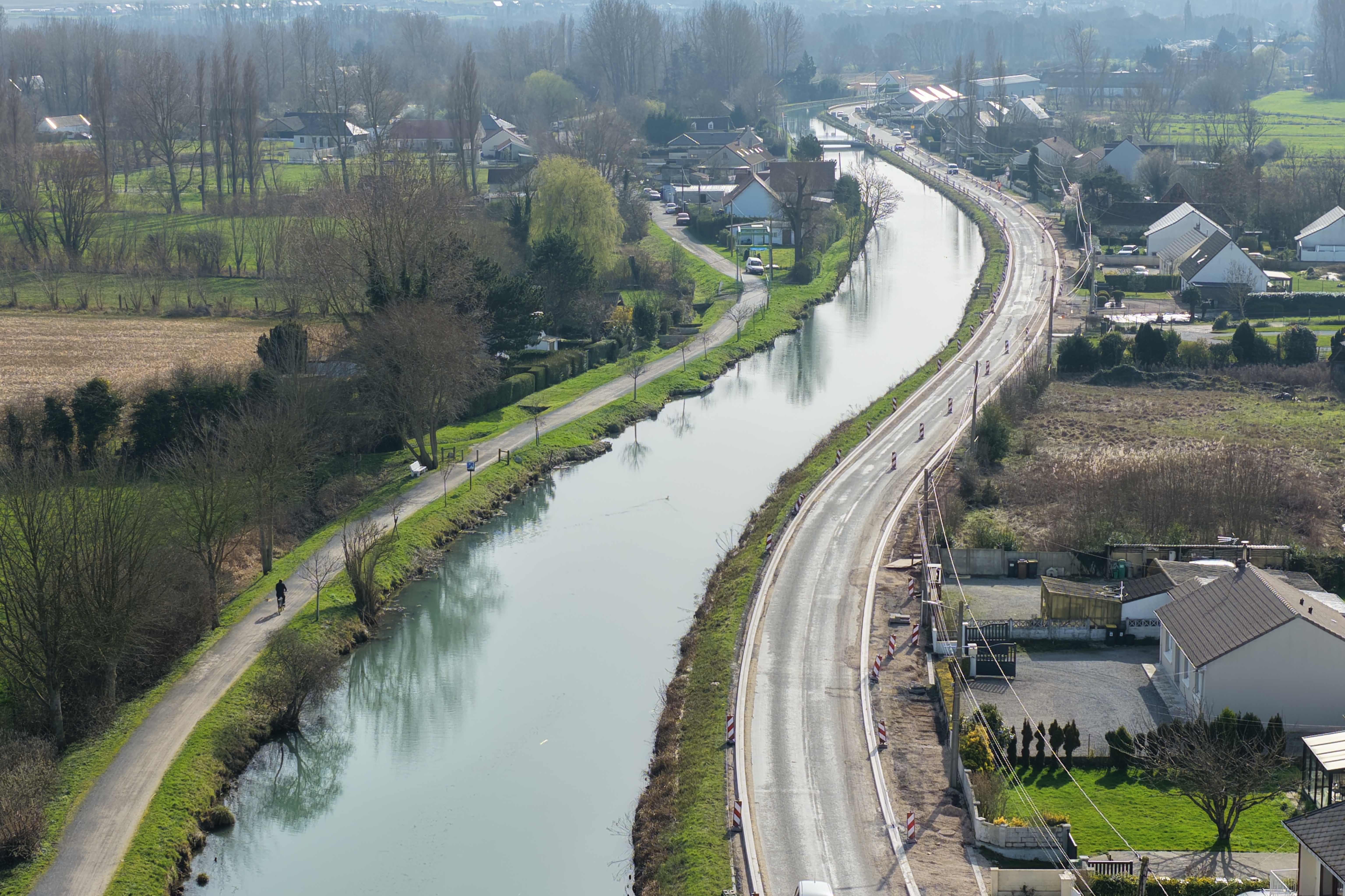 Suivi de chantier VRD par drone – Requalification de voirie entre Guînes et Hames-Boucres